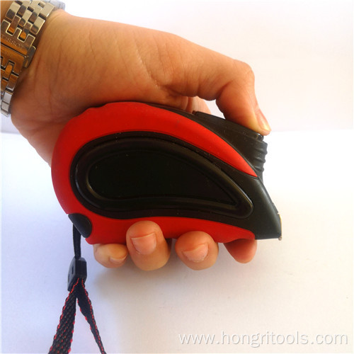 Red Black Color Case Self Locking Measuring Tape